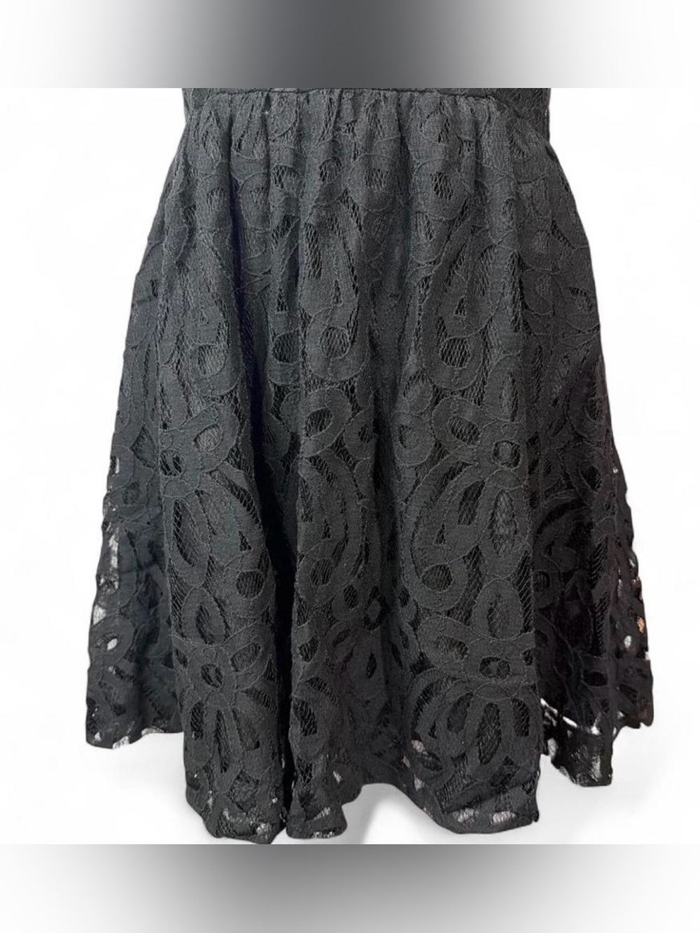 Lauren Conrad Black Lace Fit & Flare Dress - Elegant Sleeveless Design - Picture 4 of 8